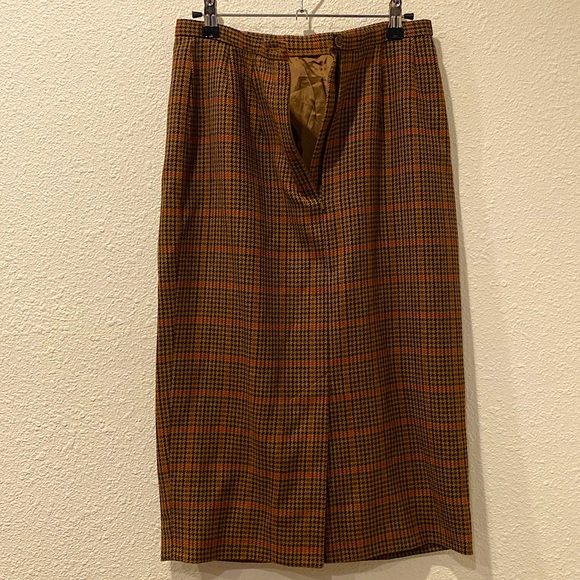 90s Wool houndstooth pencil skirt‎ - Picture 3 of 7